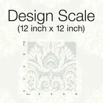 Ronald Redding Teardrop Damask - Light Grey Wallpaper | Buy Online Ronald Redding Teardrop Damask wallpaper, color Light Grey, SKU KT2145