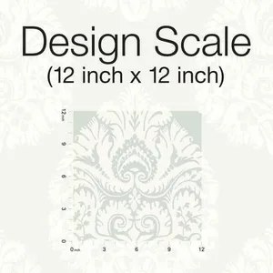Ronald Redding Teardrop Damask wallpaper, color Light Grey, SKU KT2145