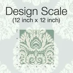 Ronald Redding Teardrop Damask - Teal Wallpaper | Buy Online Ronald Redding Teardrop Damask wallpaper, color Teal, SKU KT2146