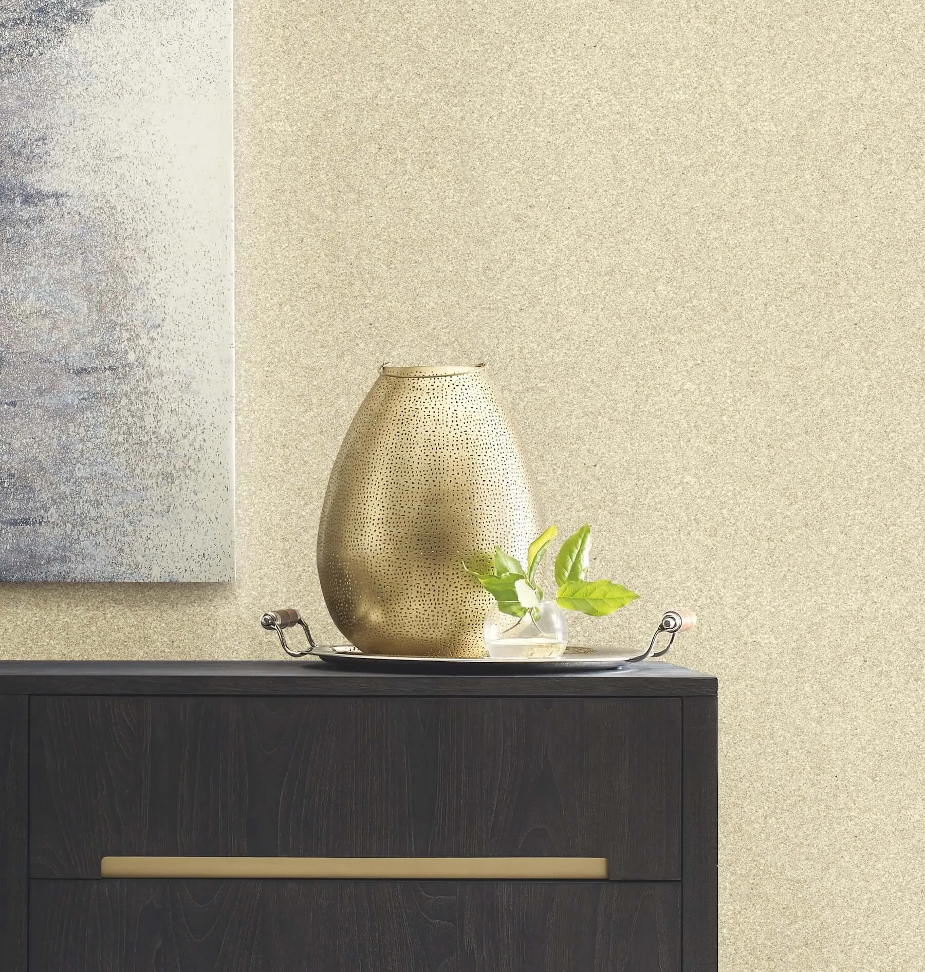 Ronald Redding Terra Mica wallpaper, color Oyster, SKU GV0212