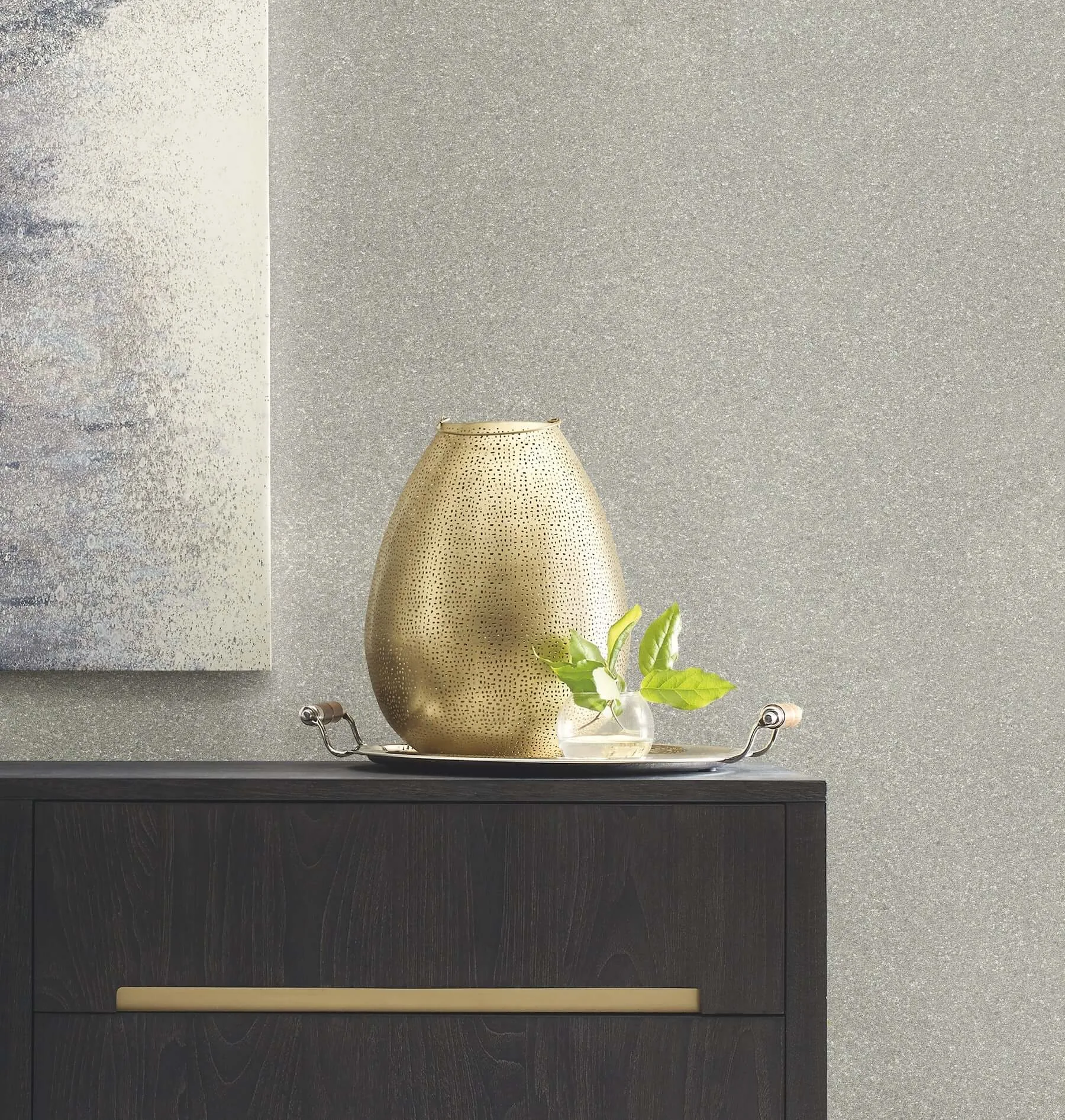 Ronald Redding Terra Mica wallpaper, color Silver, SKU GR1013