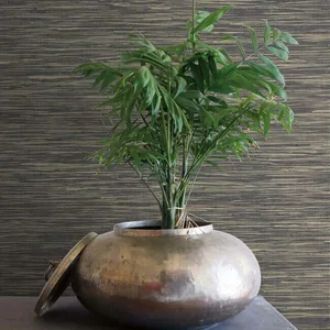 Ronald Redding Threaded Jute wallpaper, color Navy, SKU OG0520