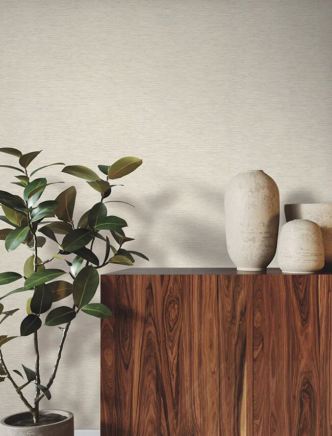Ronald Redding Timeless Paperweave wallpaper, color Oyster Pearl, SKU YGL7049