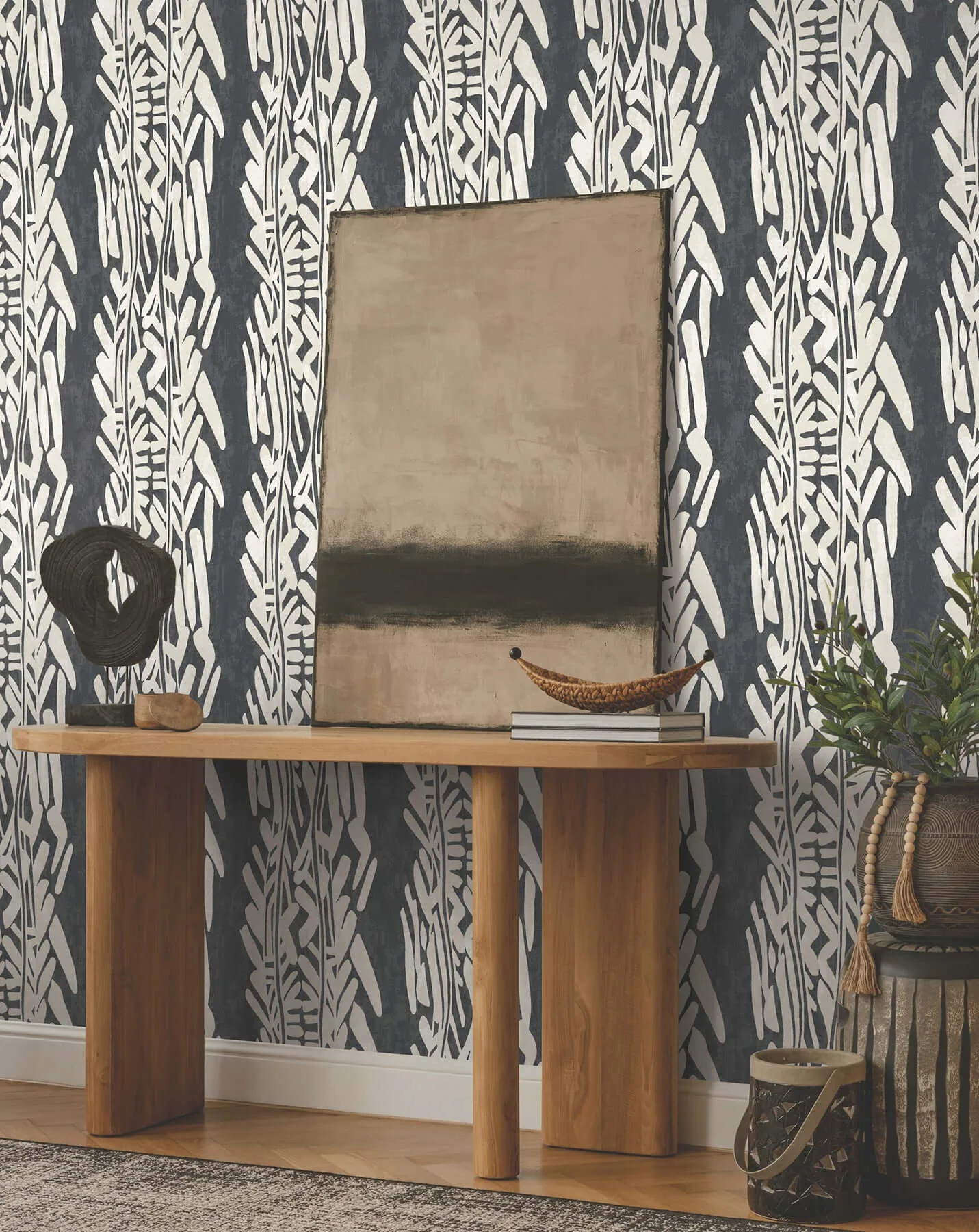 Ronald Redding Timira - Charcoal Wallpaper | Buy Online Ronald Redding Timira wallpaper, color Charcoal, SKU ZA8062