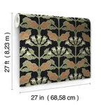 Ronald Redding Tracery Blooms - Black Metallic Wallpaper | Buy Online Ronald Redding Tracery Blooms wallpaper, color Black Metallic, SKU AC9113