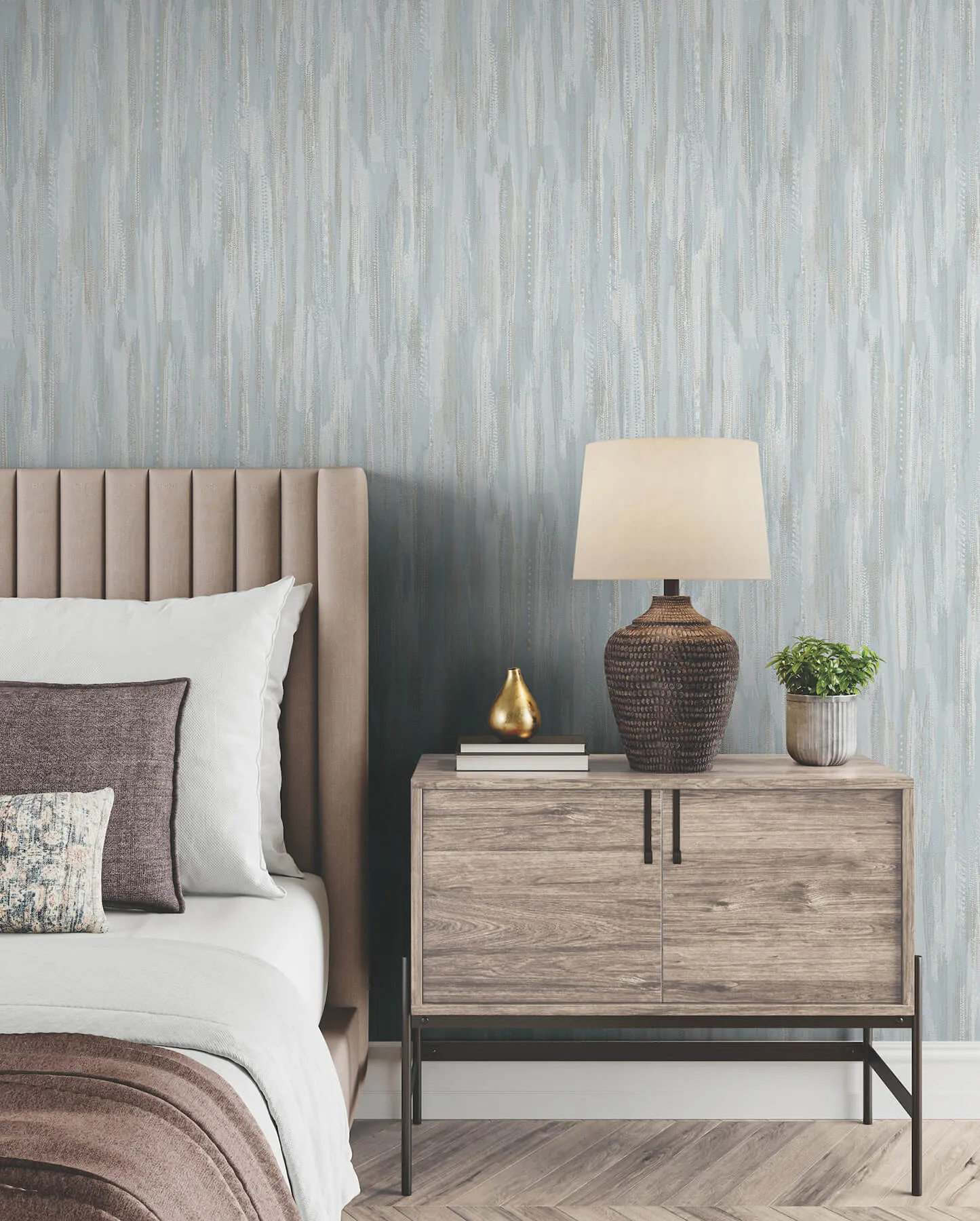 Ronald Redding Tribeca wallpaper, color Light Blue, SKU VR1524