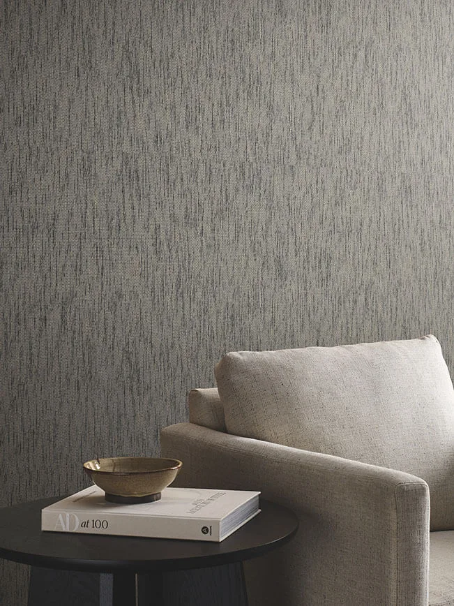 Ronald Redding Twist Paperweave wallpaper, color Black / Gray, SKU GRL88400