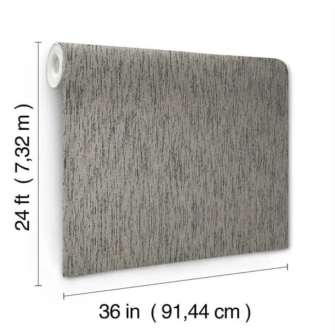 Ronald Redding Twist Paperweave - Black / Gray Wallpaper | Buy Online Ronald Redding Twist Paperweave wallpaper, color Black / Gray, SKU GRL88400
