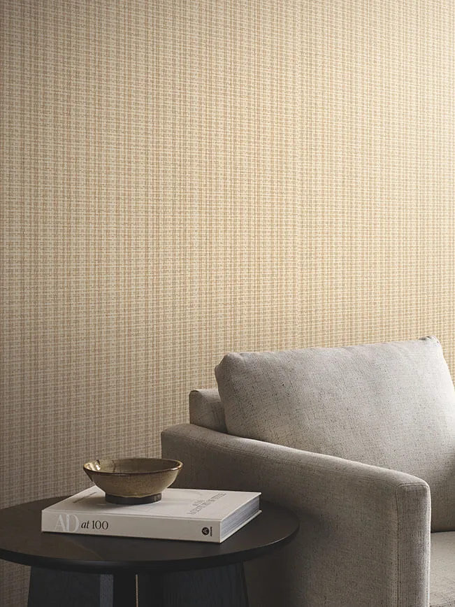 Ronald Redding Twist Paperweave wallpaper, color Wheat, SKU YGL7093