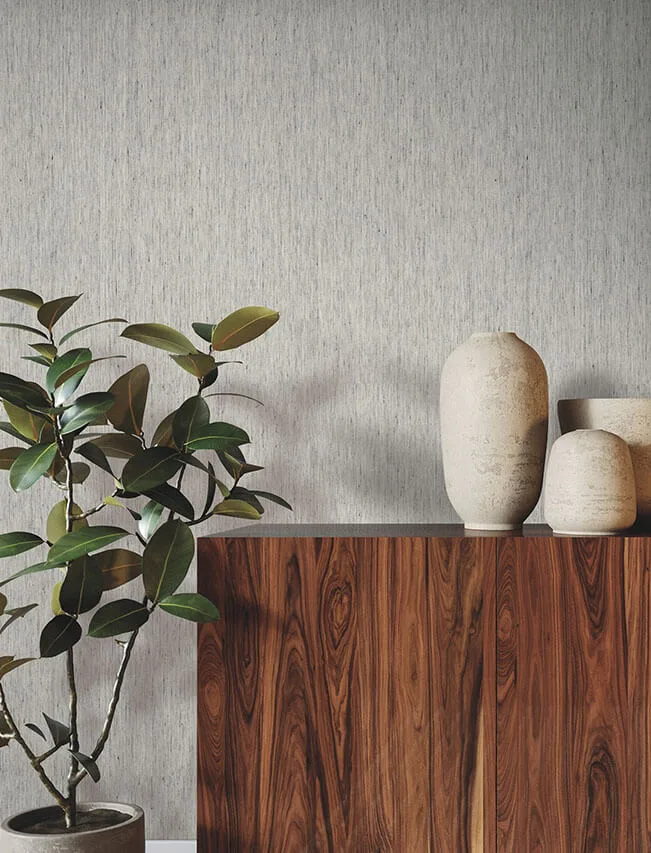 Ronald Redding Variegated Linen wallpaper, color Fog, SKU YGL7037