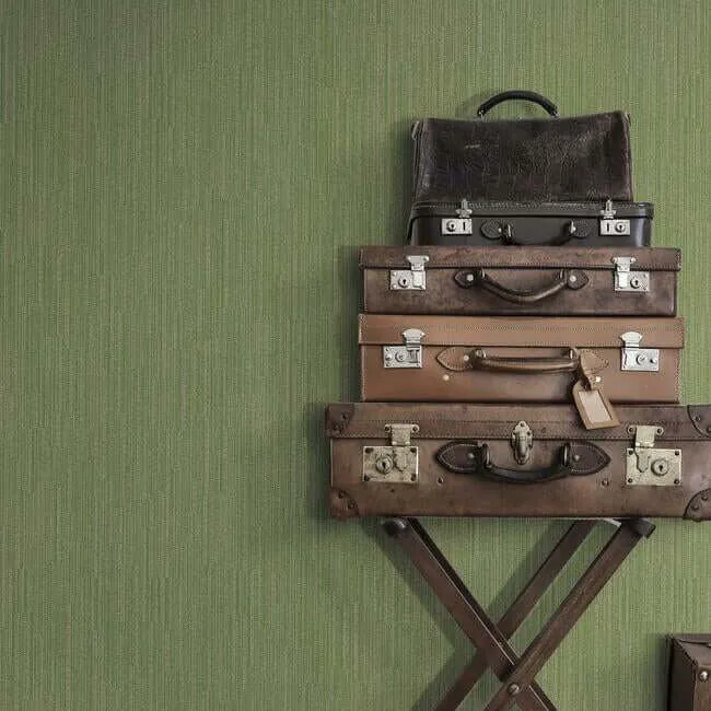 Ronald Redding Weekender Weave wallpaper, color Green, SKU 5858