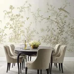 Ronald Redding Flowering Vine Chino - White Wallpaper | Buy Online Ronald Redding Flowering Vine Chino wallpaper, color White, SKU KT2262M