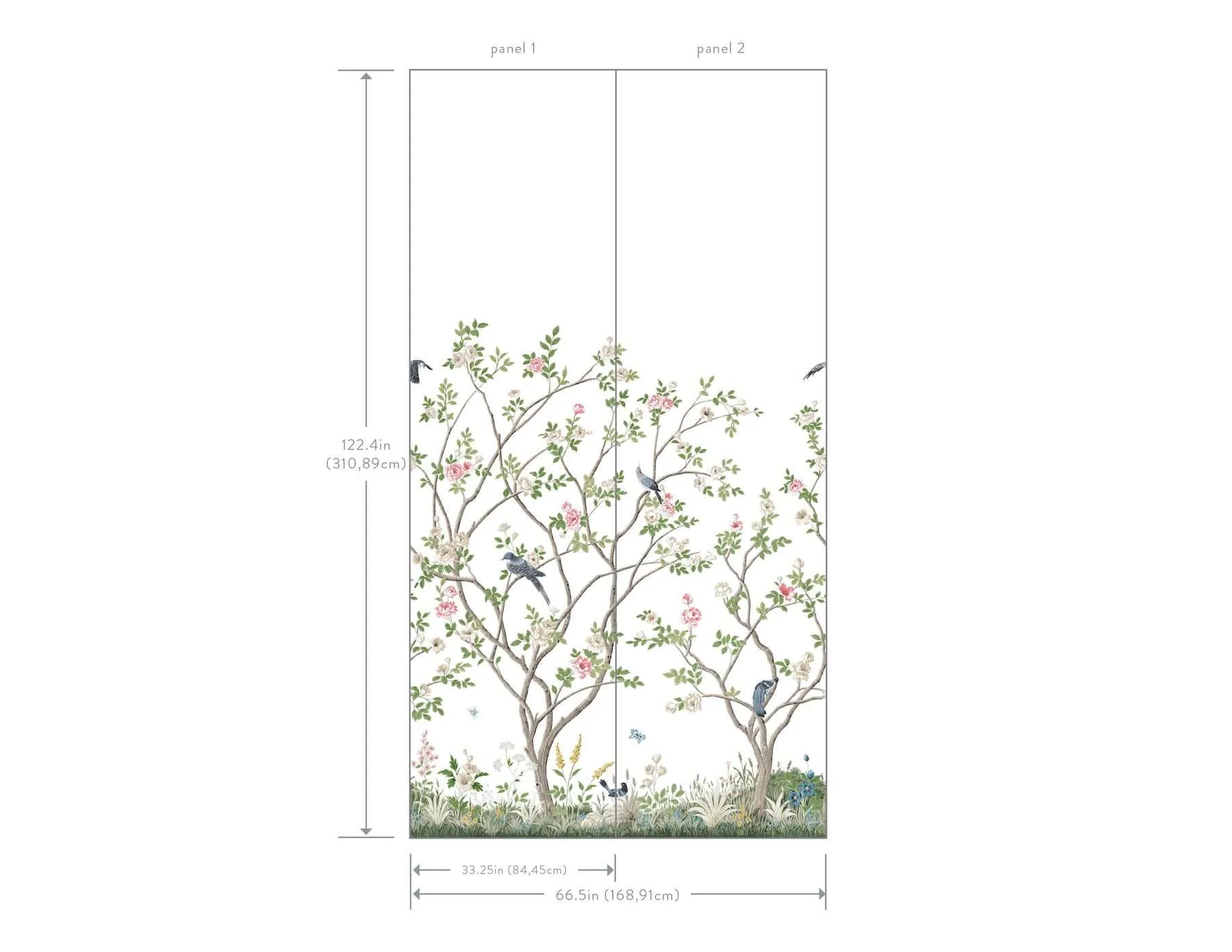 Ronald Redding Lingering Garden wallpaper, color White, SKU MU0317M