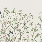 Ronald Redding Lingering Garden wallpaper, color White, SKU MU0317M