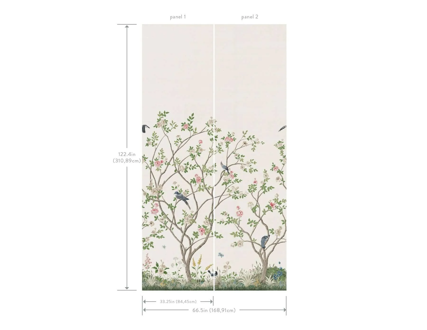 Ronald Redding Lingering Garden wallpaper, color White, SKU MU0317M