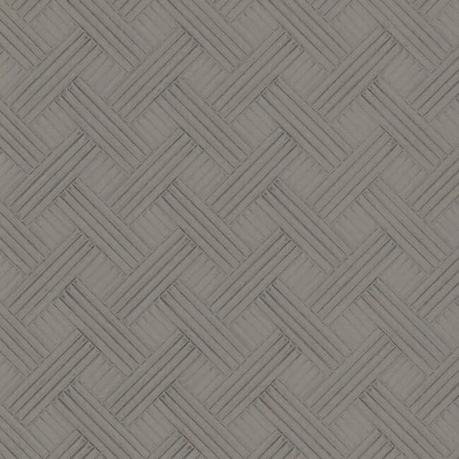 Ronald Redding Wickwork wallpaper, color Graphite, SKU RRD7652