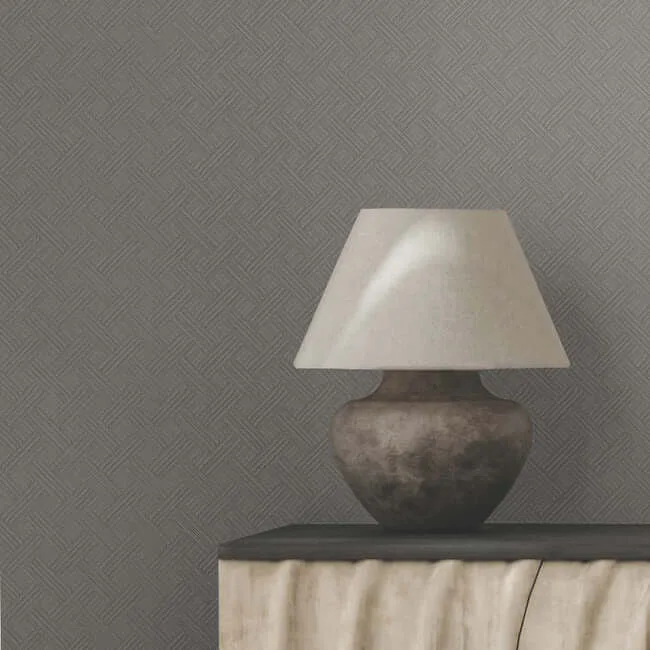 Ronald Redding Wickwork - Graphite Wallpaper | Buy Online Ronald Redding Wickwork wallpaper, color Graphite, SKU RRD7652