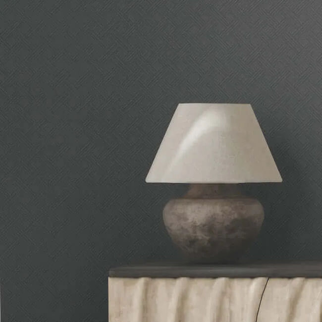 Ronald Redding Wickwork wallpaper, color Shadow, SKU RRD7651