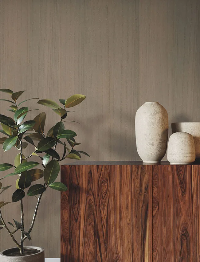 Ronald Redding Wood Veneer wallpaper, color Pebble, SKU GRL88419
