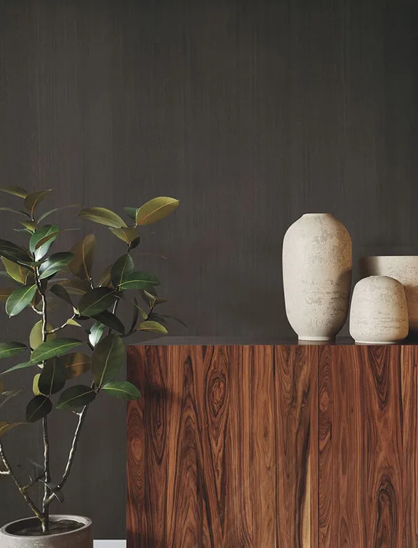 Ronald Redding Wood Veneer wallpaper, color Walnut, SKU GRL88417