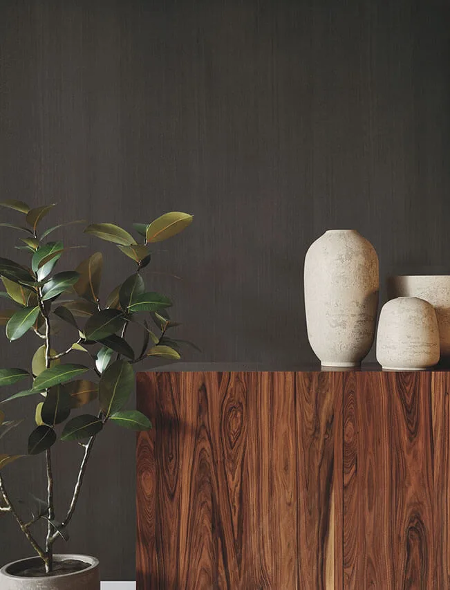 Ronald Redding Wood Veneer wallpaper, color Walnut, SKU GRL88417