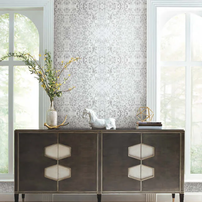 SAS Equestrian Home Fleabitten wallpaper, color Soft Grey, SKU PSW1378RL