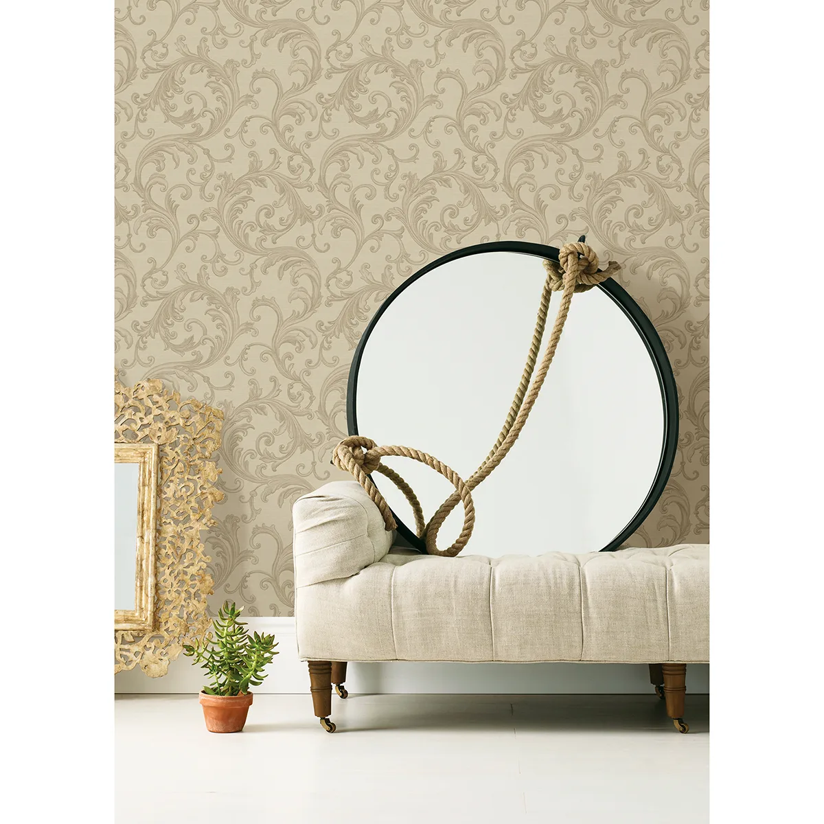 Sirpi Noemi wallpaper, color Taupe, SKU 4058-24831