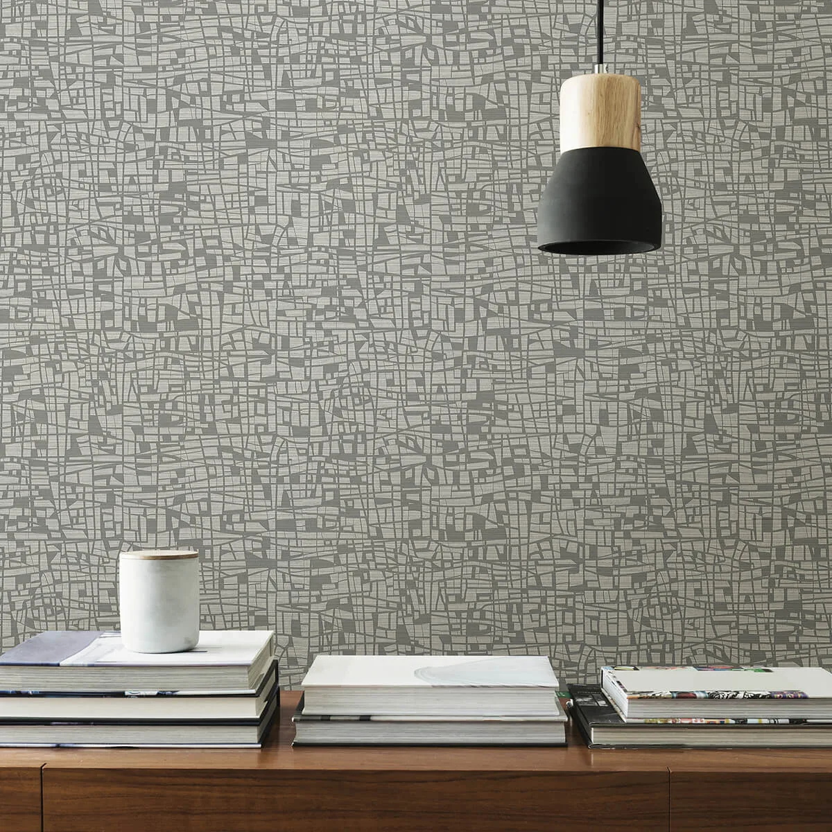 Warner Tiffany wallpaper, color Grey, SKU 2945-1115
