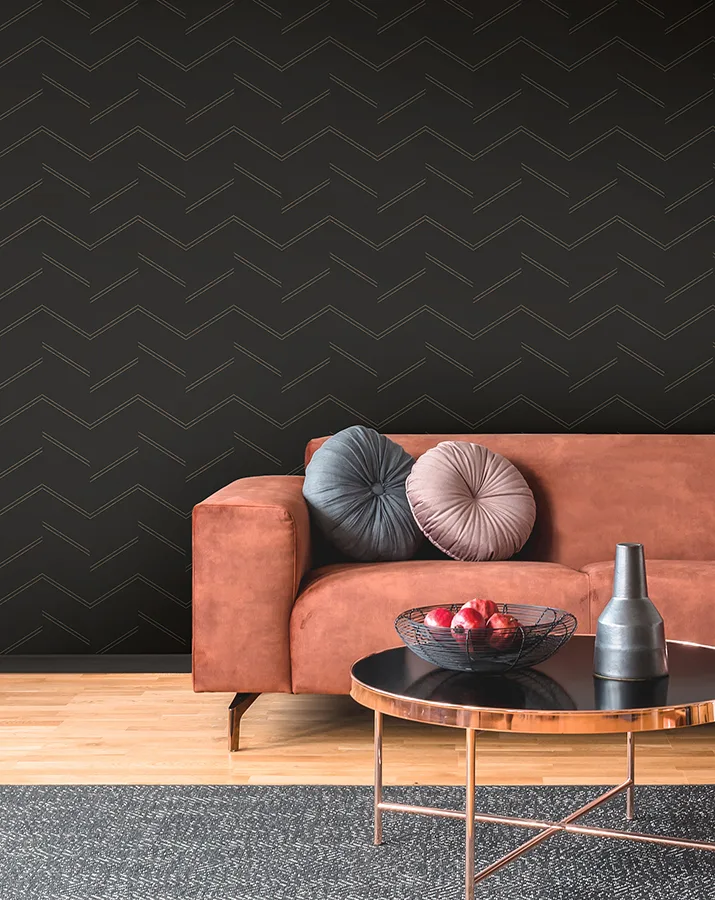 Warner Aviator wallpaper, color Black, SKU 4178-4434