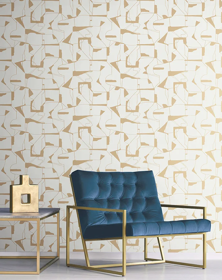 Warner Calder wallpaper, color Gold, SKU 4178-4446