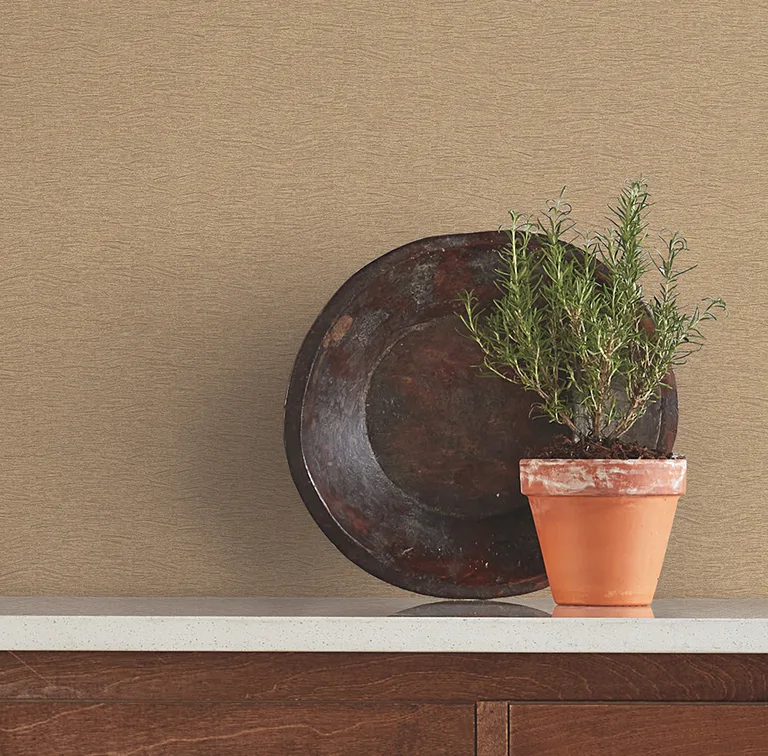Warner Gathered wallpaper, color Wheat, SKU 4178-4430