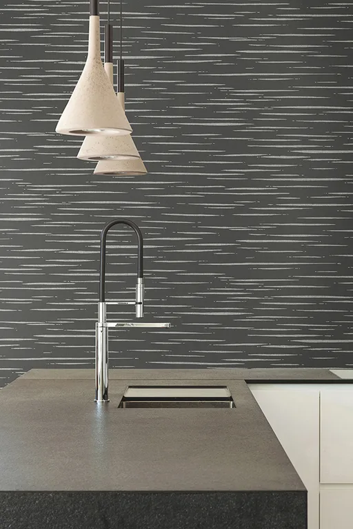 Warner Longitude wallpaper, color Charcoal, SKU 4178-4459
