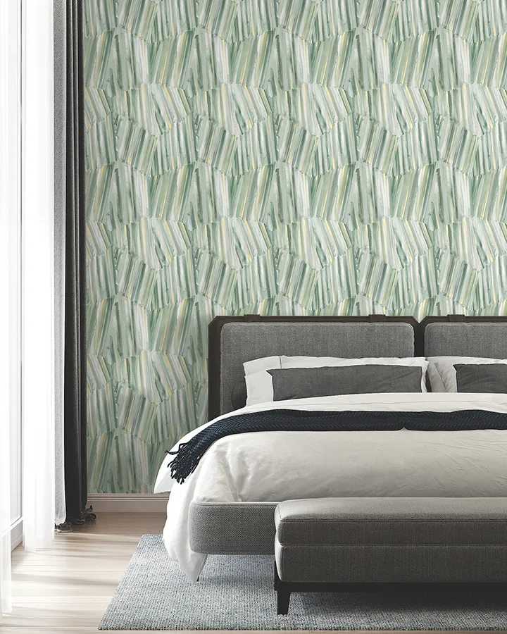 Warner Masterwork wallpaper, color Sea Green, SKU 4178-4454