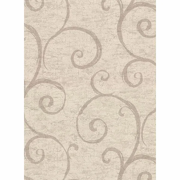 Warner Newbury wallpaper, color Taupe, SKU 2921-50707