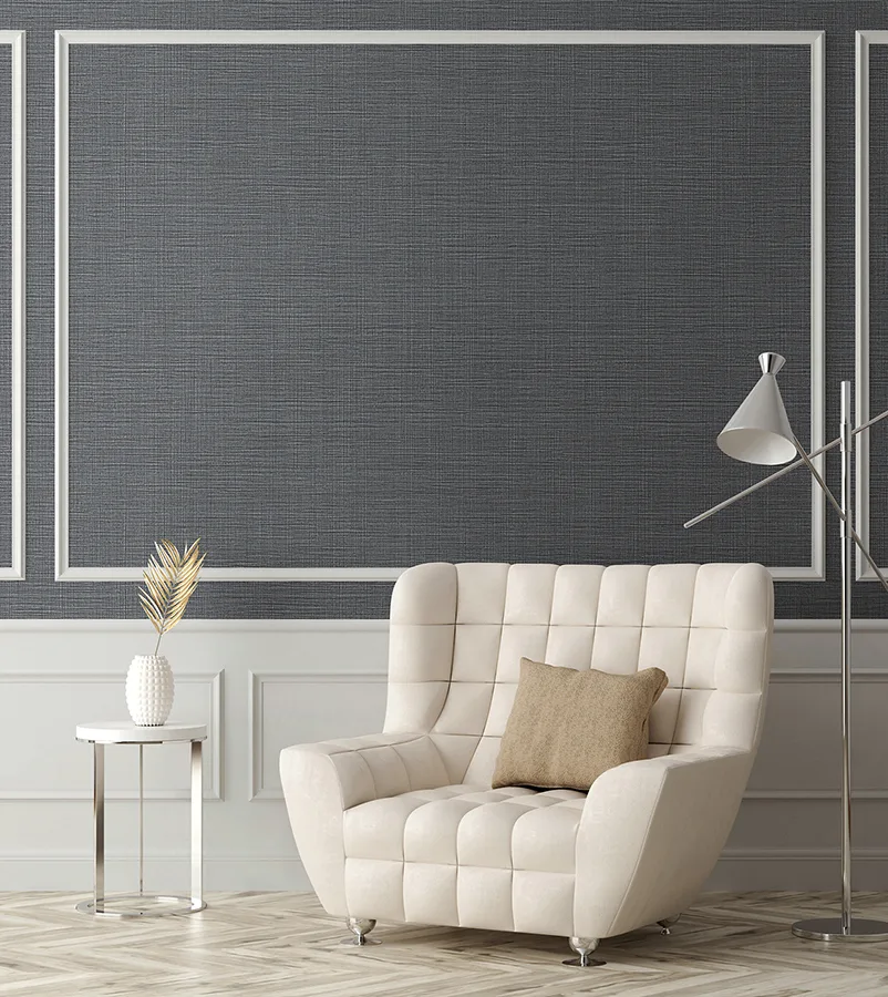 Warner Premiere wallpaper, color Charcoal, SKU 4140-3733