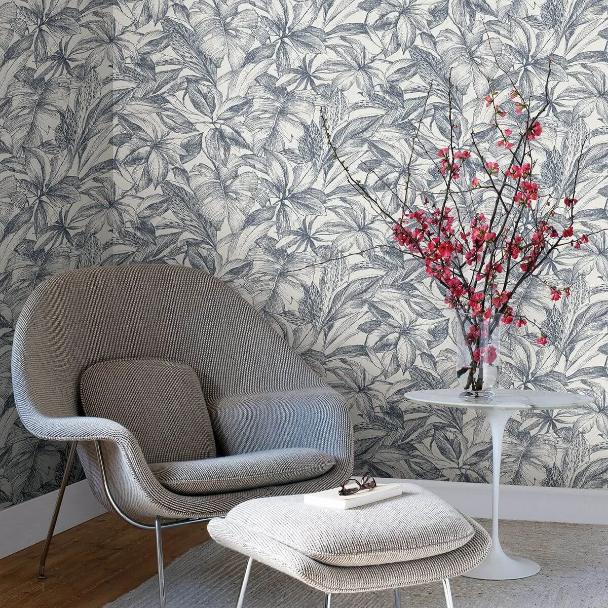 Warner Simone wallpaper, color Denim, SKU 2910-2741