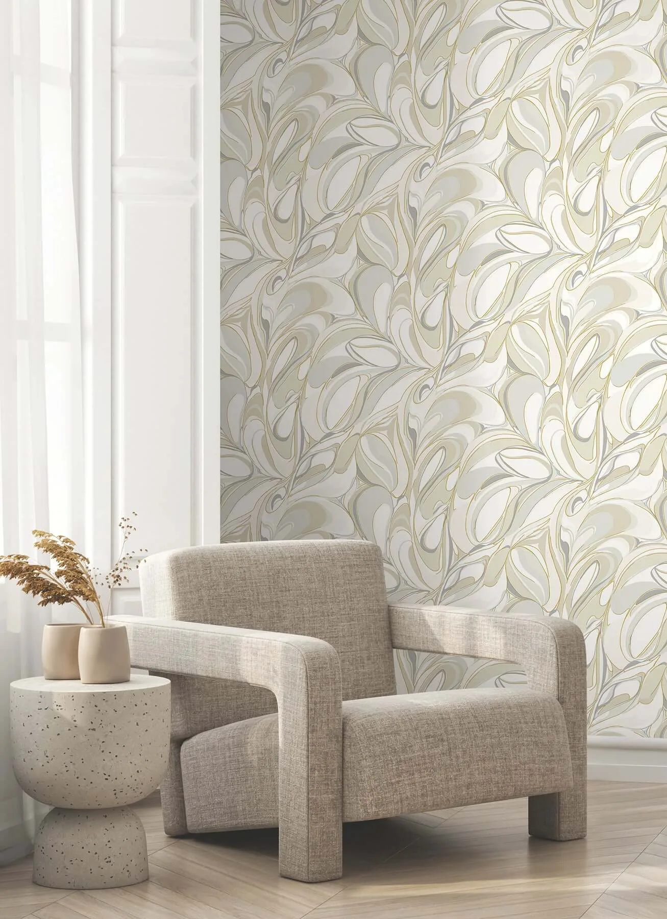 York Wallcoverings Achate wallpaper, color Beige & Grey, SKU GN2563