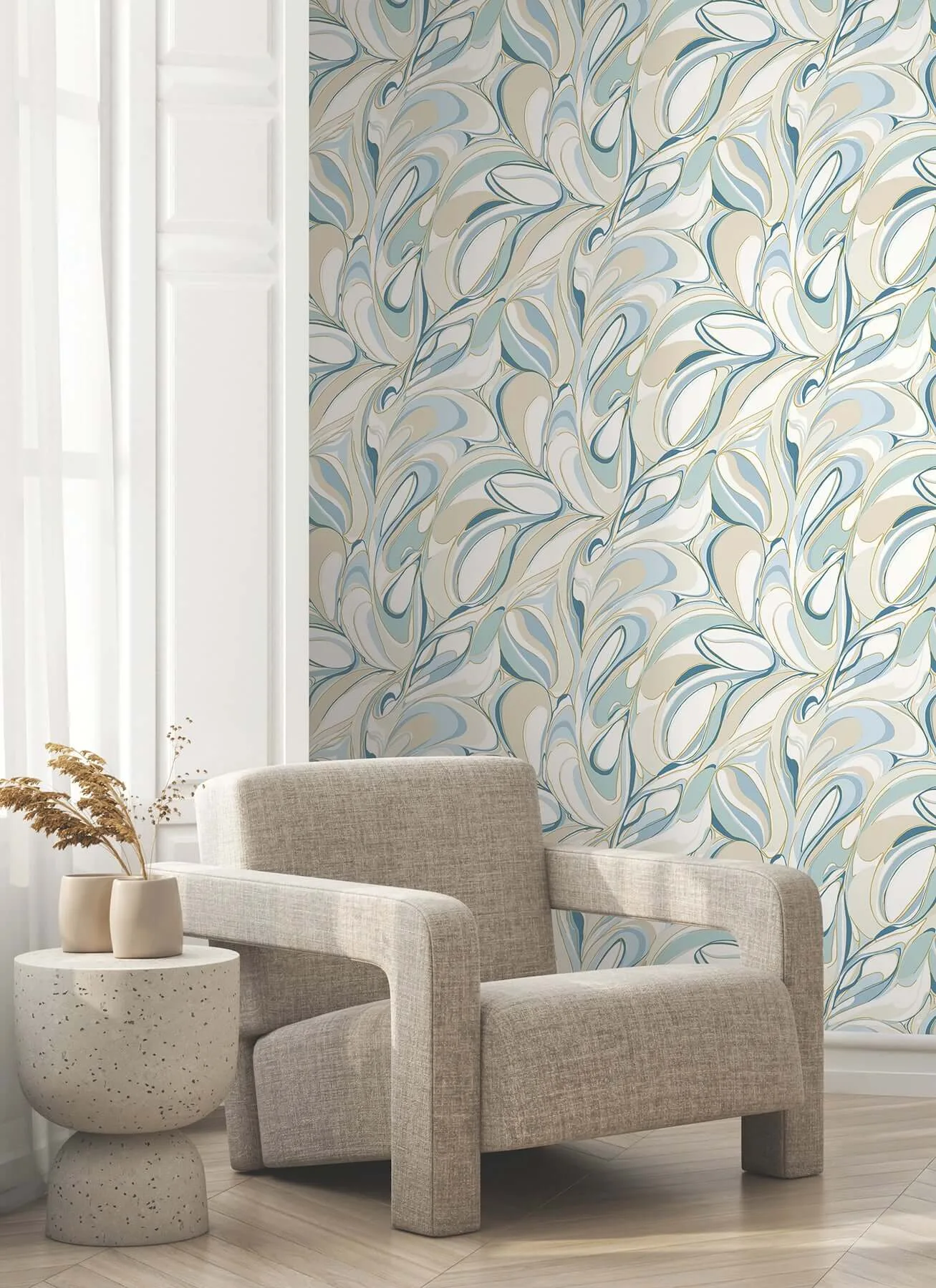 York Wallcoverings Achate wallpaper, color Blue, SKU GN2562