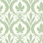 York Wallcoverings Adirondack Damask wallpaper, color Green & White, SKU DM4921