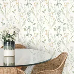 York Wallcoverings Alpine Botanical wallpaper, color Peach, SKU PSW1519RL