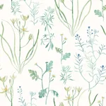 York Wallcoverings Alpine Botanical wallpaper, color Blue, SKU PSW1520RL