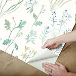 York Wallcoverings Alpine Botanical wallpaper, color Blue, SKU PSW1520RL