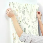 York Wallcoverings Alpine Botanical - White Wallpaper | Buy Online York Wallcoverings Alpine Botanical wallpaper, color White, SKU NR1565