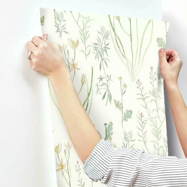 York Wallcoverings Alpine Botanical - White Wallpaper | Buy Online York Wallcoverings Alpine Botanical wallpaper, color White, SKU NR1565