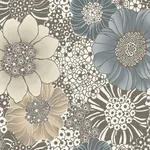 York Wallcoverings Anemones wallpaper, color Brown, SKU PSW1639RL