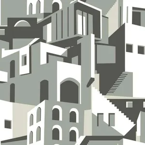 York Wallcoverings Arch Architectural wallpaper, color Grey, SKU PSW1247RL