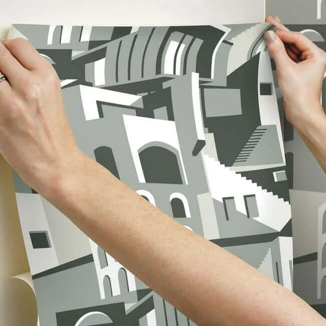 York Wallcoverings Arch Architectural - Grey Wallpaper | Buy Online York Wallcoverings Arch Architectural wallpaper, color Grey, SKU PSW1247RL
