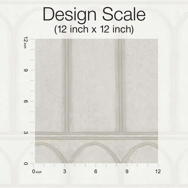 York Wallcoverings Arches wallpaper, color Grey & Pearl, SKU MN1832