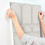 York Wallcoverings Arches wallpaper, color Grey & Pearl, SKU MN1832