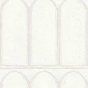 York Wallcoverings Arches wallpaper, color White & Pearl, SKU MN1830